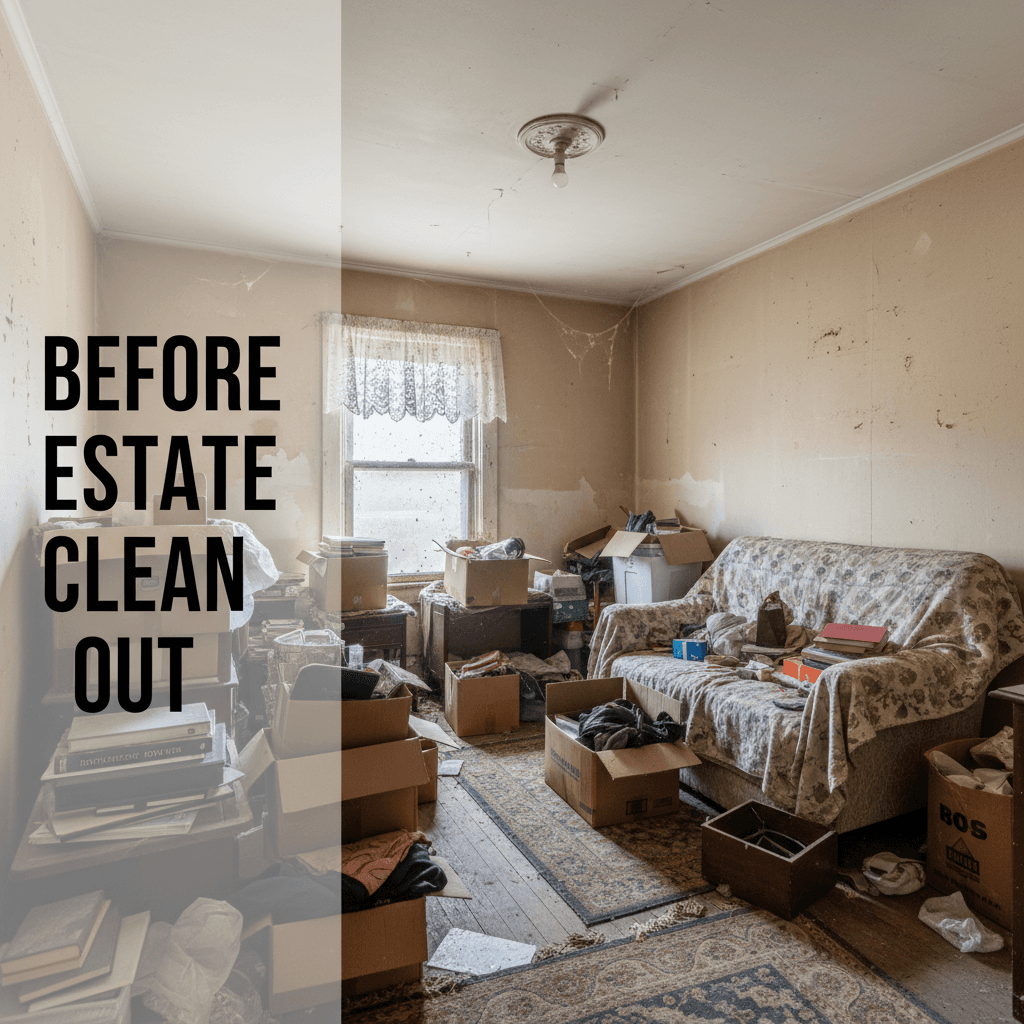Bedroom cleared out during estate clean-out